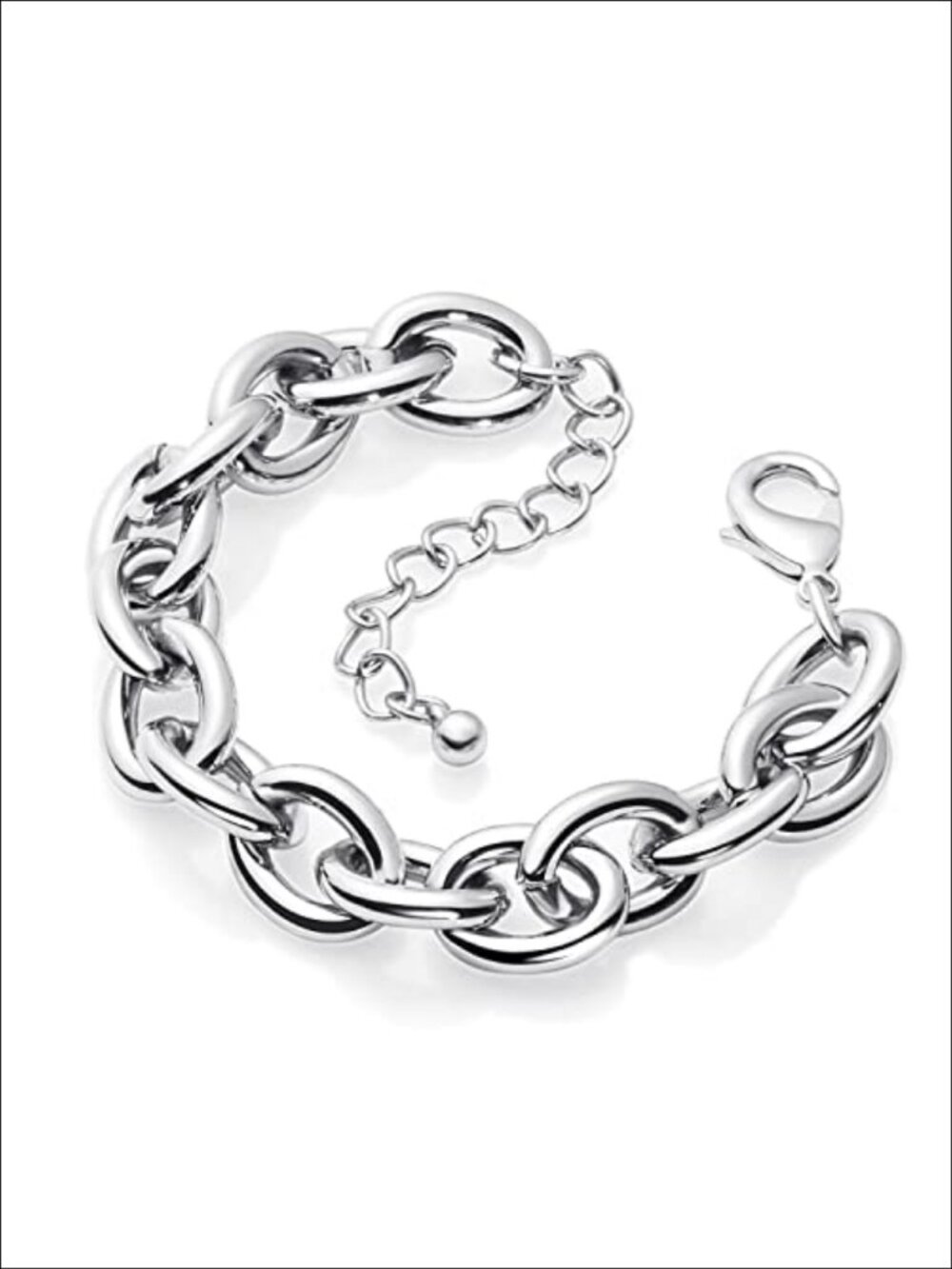14k Gold Plated Chunky Link Chain Bracelet with Lobster Claw